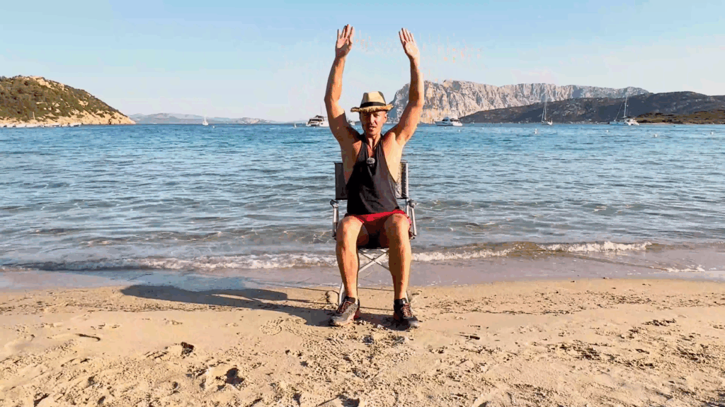 cours de gym douce assis avec le coach Angelo