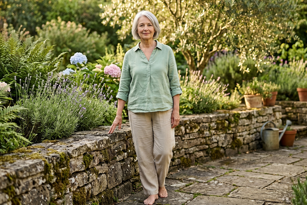 Femme senior prise de vertiges